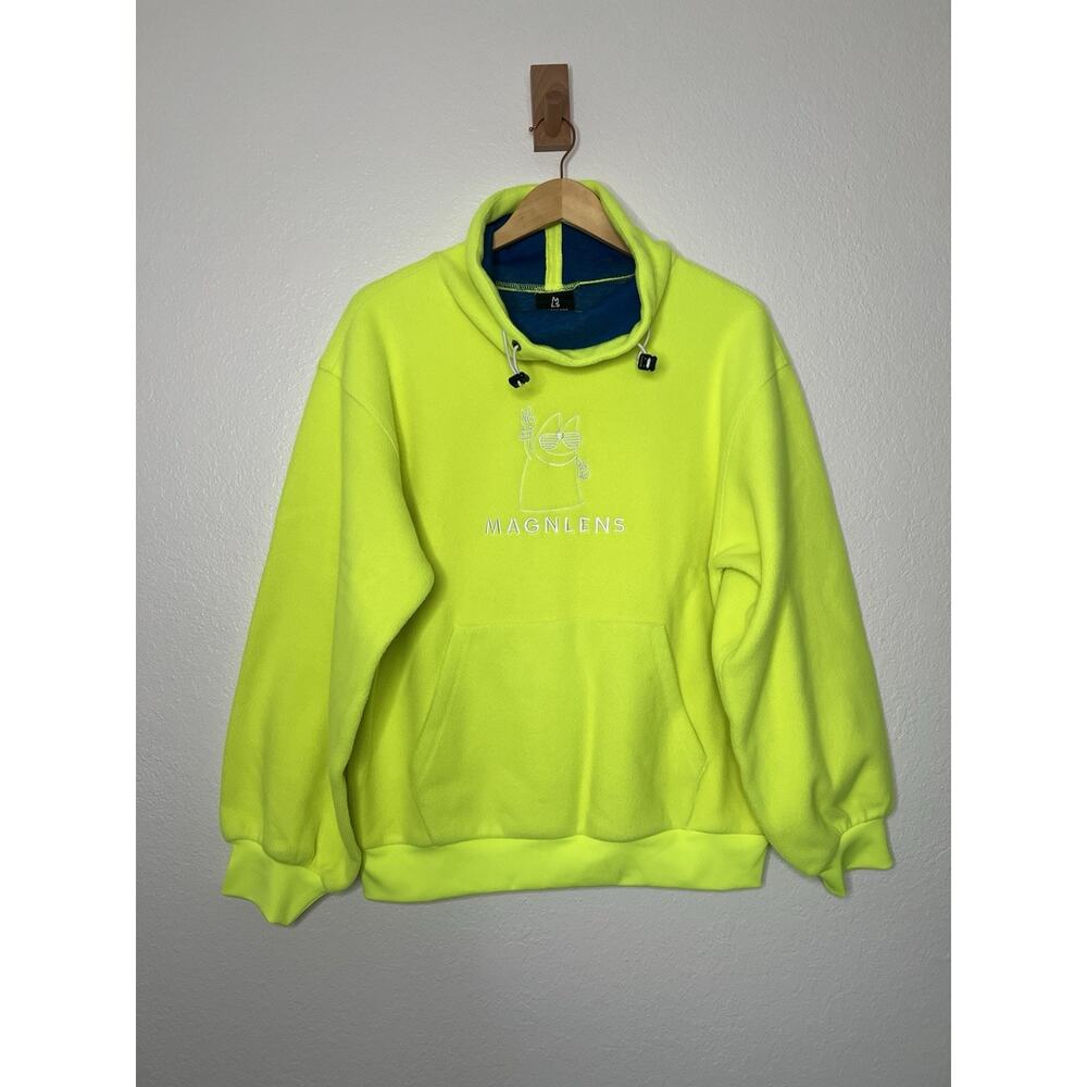 Magnlens Neon Yellow Pullover Fleece Size XS Activewear Athleisure
